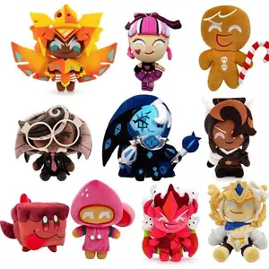 Cookie Run Kingdom Plush Toy Cute Stuffed Soft Animals DecorationToy for Home Sofa & Bed Pets Plush Toys Posh Plush Bedroom Decor Gift Toy for Game Fans