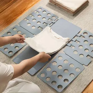 Adjustable Plastic Clothes Folding Board, Quick Home Storage Laundry Organizer, Shirt Folder with Multiple Holes, Multi-Functional, Laundry Room