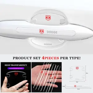 Dodge Car Scratch Protection Set, Door Bowl Handle Mirror Guard Strips, Anti-Collision Waterproof Stickers for Charger Challenger Durango Journey