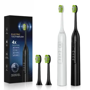 Sonic Electric Toothbrush for Adults - 40000 VPM Deep Clean  30+ Days Battery Life  Ultra Quiet 36dB  Soft Bristles  4 Modes  Rechargeable with Magnetic Motor  White/Black  IPX7 Waterproof for Sems & Daily Oral Carensitive Gu