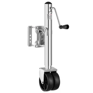 Trailer Jack with Wheel,  2000 lbs Load Capacity, Heavy Duty Swivel Boat Trailer Jack with PP Single Wheel & Ergonomic Handle, 12-inch Lift, Fit for RVs, Boats, Horse Trailers, Utility Trailers