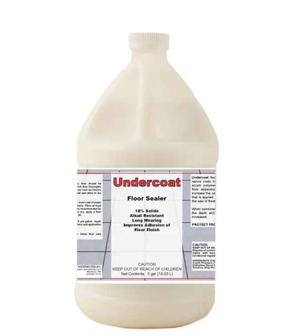 Detco Liquid Water-Based Acrylic Polymer Undercoat Floor Sealer - 1 Gal Detco Floor Care Product, Durable Household Solution That Prepares Surfaces