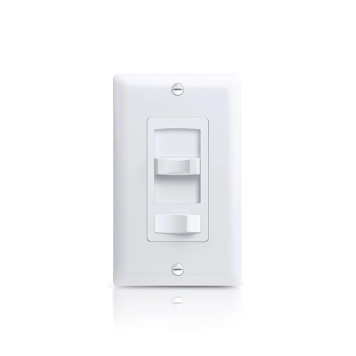 Dimmer , Single Pole/3-Way LED Rocker Dimmer Light  for 150W LED/CFL and 600W Halogen/Incandescent Bulbs, Wall Plate Included, ETL Listed, White