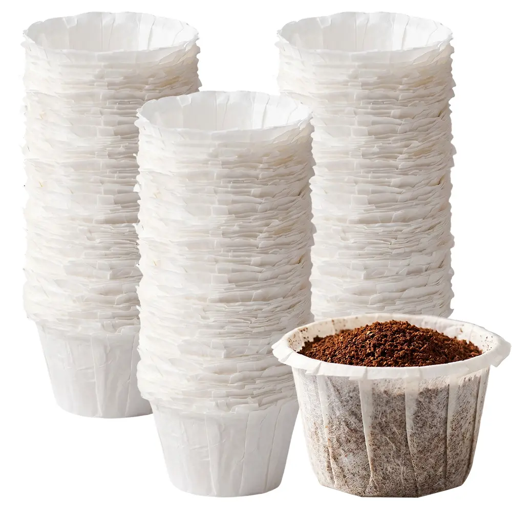 300 Pack Unbleached Disposable Strong Filter Paper Coffee Filters - Biodegradable, Durable, Single Serve Coffee Maker & Reusable Cup Compatible, Drip-Pour Over Use, No Chemical Residue, Reduces Cholesterol