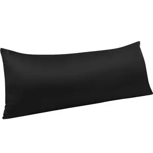 Bedsum Zippered Satin Body Pillowcase, Silky&Ultra-Soft Body Pillow Cover with Hidden Zipper Durable Bedding Accessories