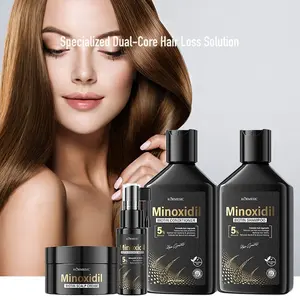 KORMESIC 5% Minoxidil & Biotin Anti-Hair Loss 4-Piece Set | Shampoo + Conditioner + Scalp Cream + Essence | Activate Hair Follicles, Strengthen Roots, Reduce Breakage, Thicker Fuller Hair | For Men & Women with Thinning Hair