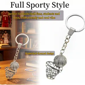 Basketball Theme Metal Phone Charm Father's Day Gift for Basketball Lovers Students Men Trendy Cool Keychain for Birthday Festival Present Keychain Jewelry Keychain Decor