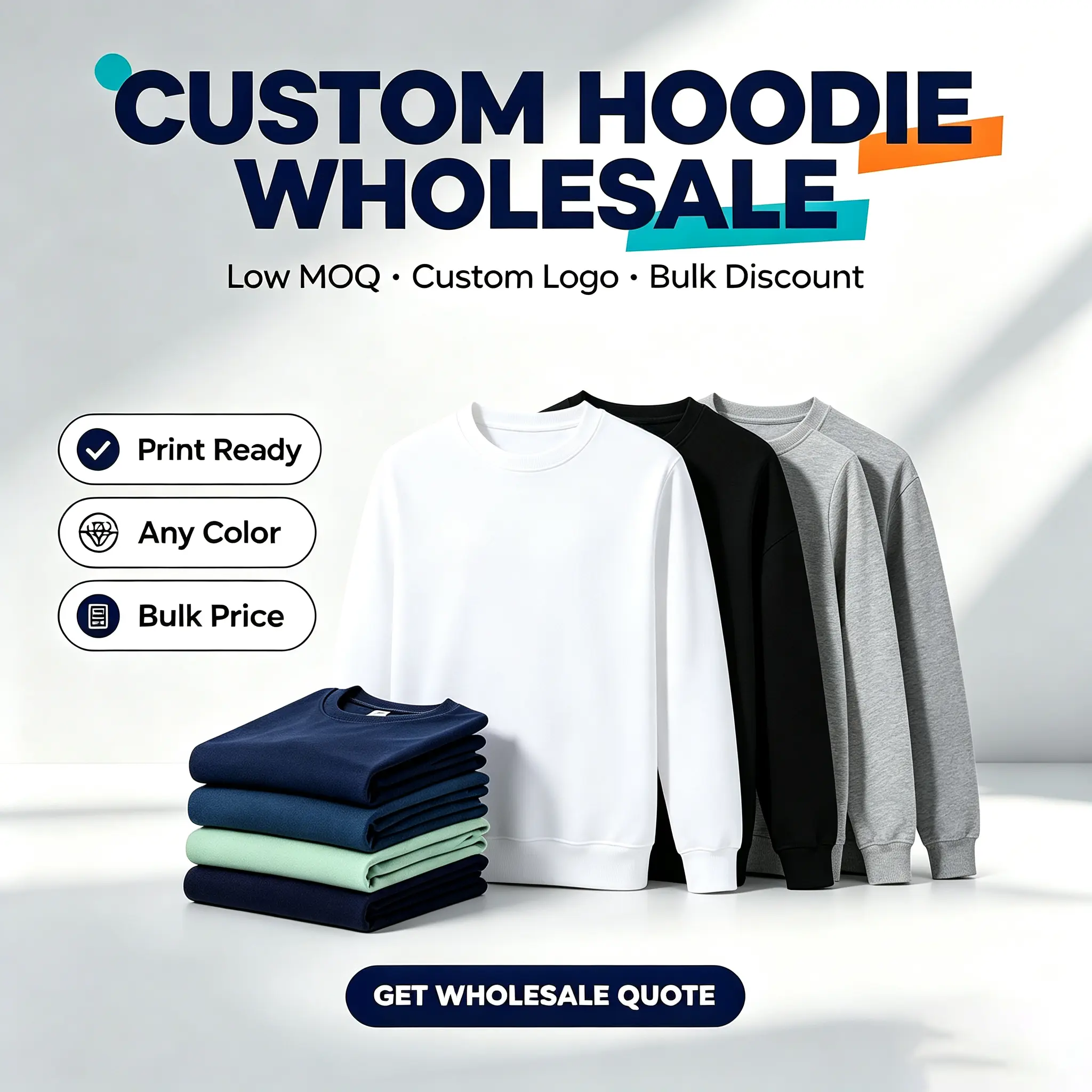 Custom Print Factory Wholesale sweatshirt100pcs
