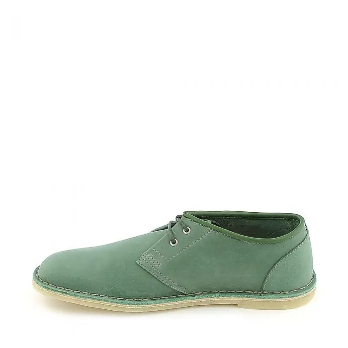 Clarks Men's Jink Green Suede Lace-Up Walking Boots, Casual Low Profile Style with Cushioned Insole and Synthetic Sole, Walking Shoes, Laces, Stitching Details