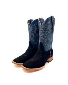 Cowboy Boot Black Rough Out Cowboy Boot Black Rough Out