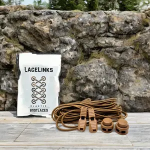 Lacelinks Elastic Bootlaces - High Strength Polyester - Cut to Length 98in