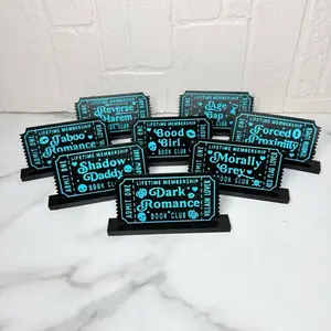Movie Ticket Bookshelf Decoration - Unique Book Club Themed Ticket Design for Home Decor Colorful