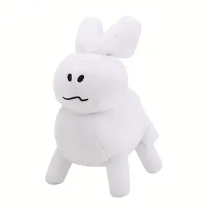 Forsaken Gubby Plush Toy - Soft Kawaii White Stuffed Animal, Soft Stuffed Animals, with Black Eyes & Mouth, Cute Collectible Gift for Fans, Home Decor, Collector's Item, Playful Design, Fluffy Texture