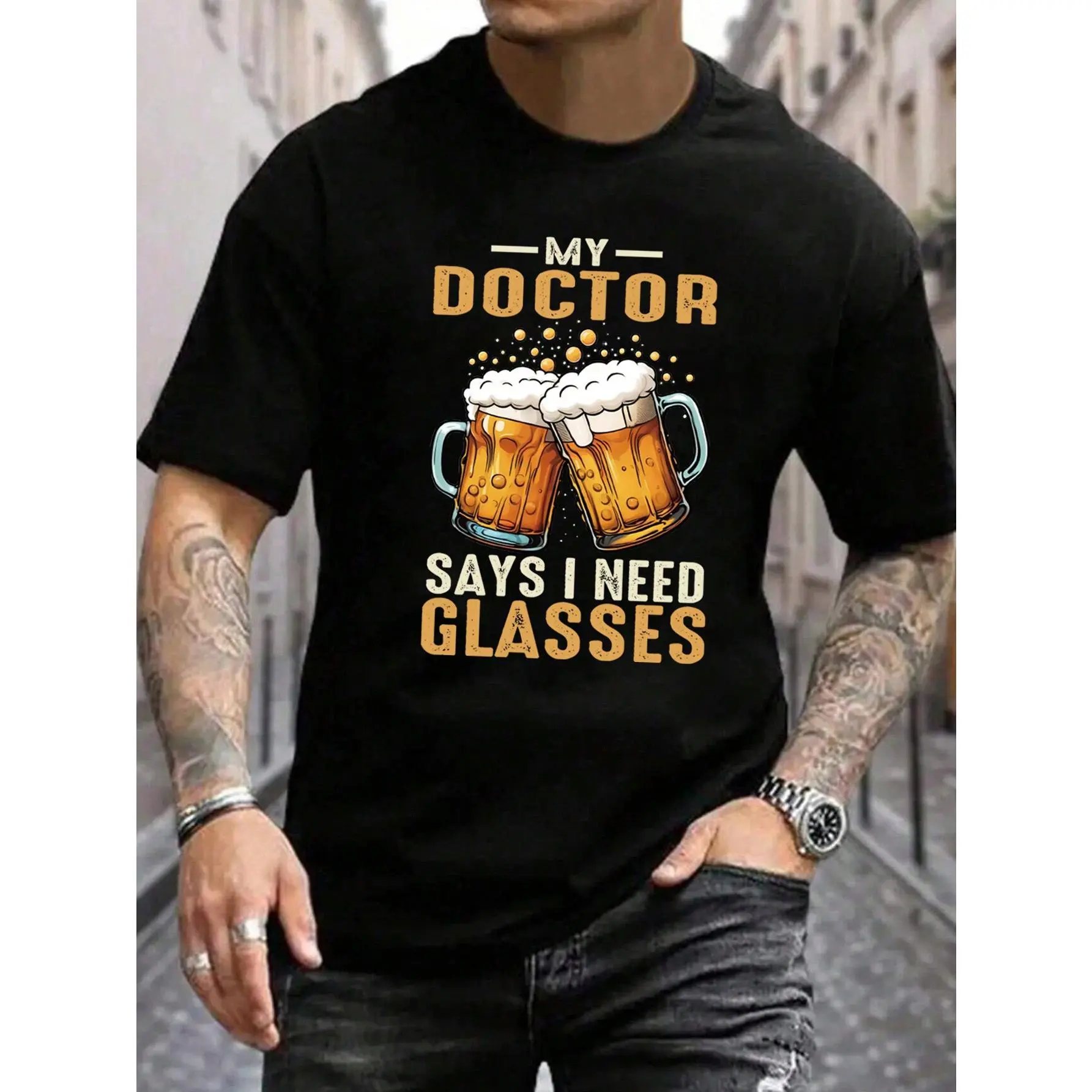 Women's Basic Graphic Cotton T-Shirt - USA-Made, Round Neck, Short Sleeve Casual Streetwear Top with Fresh Print