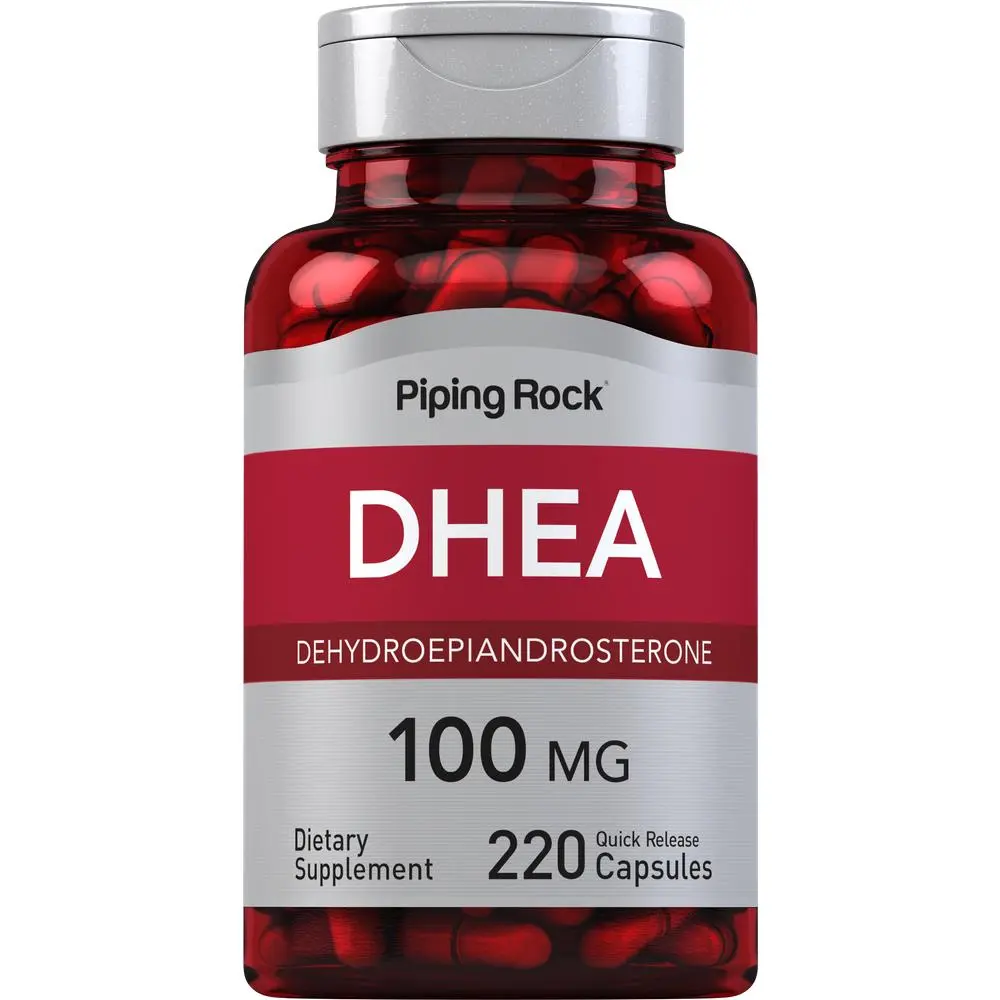 Piping Rock DHEA Supplement for Women and Men | 100mg | 220 Capsules |  Dehydroepiandrosterone | Non-GMO, Gluten Free