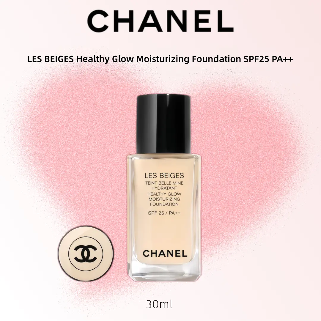 CHANEL LES BEIGES Healthy Glow Moisturizing Foundation SPF25 PA++, Natural Radiant Hydrating Makeup Base 30ml Cosmetic Concealer