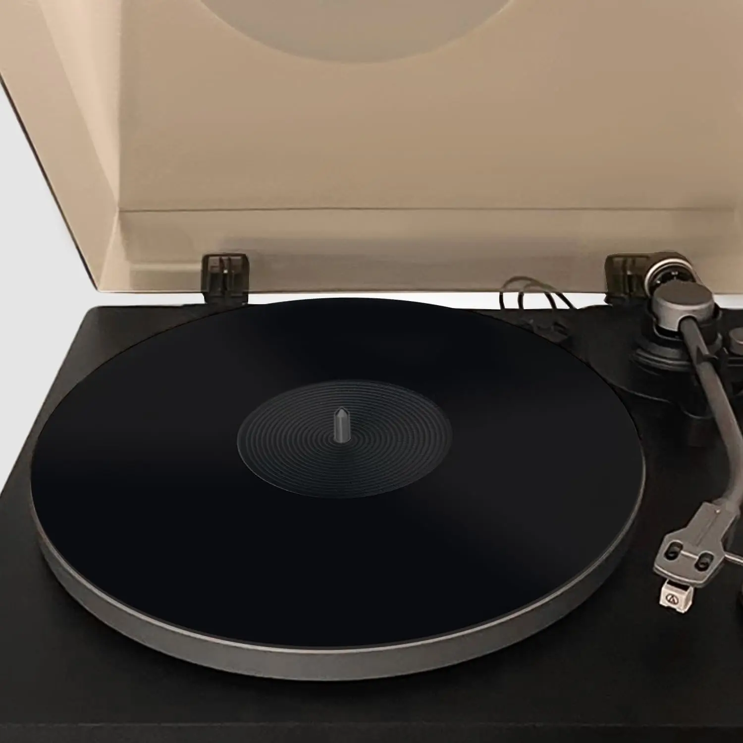 Black Acrylic Turntable Mat – Slipmat for Vinyl Record Player, Anti-Static & Noise Reducing