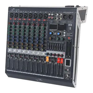 METYONLASER 8-Channel Portable Compact Live Audio Mixer - Studio Mixer with Bluetooth, USB Sound Card, Recording Interface, 48V Phantom Power, 256 DSP FX Reverb Delay Effect for Streaming