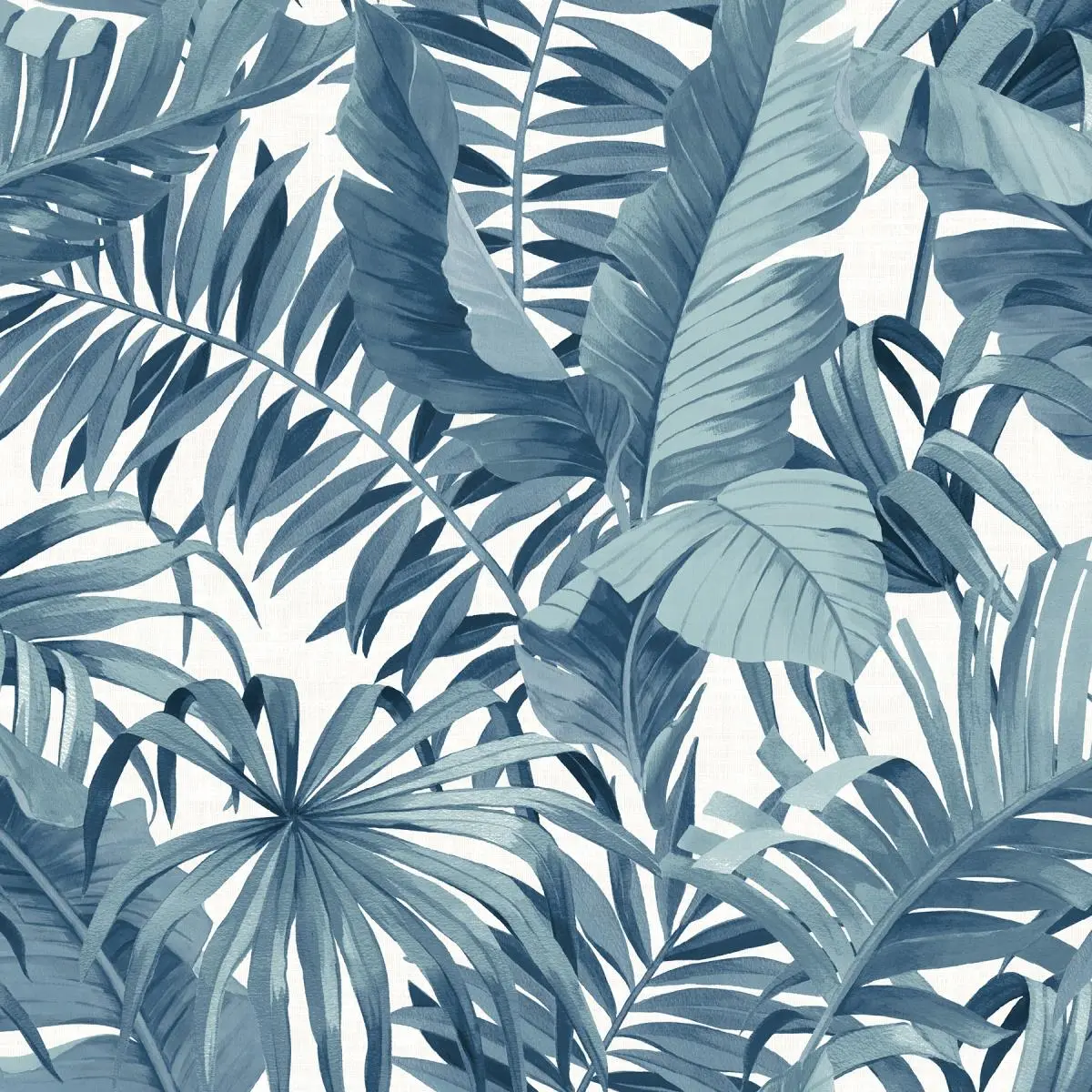 212 MAIN Blue Tropical Print Peel-and-Stick Self Adhesive Removable Custom Wallpaper, Indoor Home Decor for Living Room (Model NUS3148)