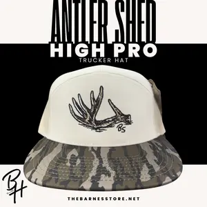 Antler Shed 7 Panel Hat - Mossy Oak Bottomland
