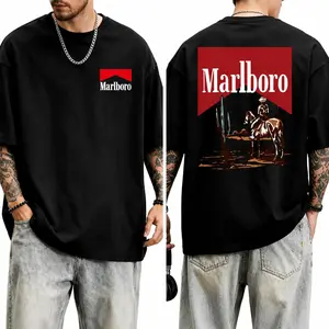 Cotton]Cowboy Desert Graphic T-Shirt, Vintage Western Print Tee, Casual Short Sleeve Top, Trendy Vintage Aesthetic Cotton Tee for Western Style and Vintage Fans