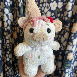 Handmade Crochet ICe Cream Cow