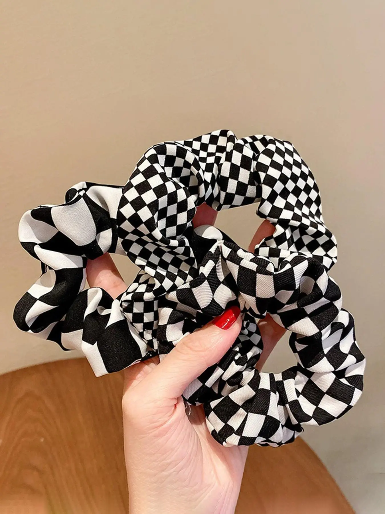 Plaid Checked Pattern Hair Tie (3pcs/set), Elegant High Stretch Hair Tie for Women & Girls, Minimalist Headwear Suitable for Thick Hair, Elastic Hair Accessory, Hair Scrunchies, Fashion Hair Accessories for Party, Daily Clothing Decor