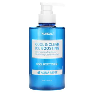 Kundal Cool & Clear Ice Boosting, Cool Body Wash, Aqua Mint, 16.9 fl oz (500 ml)