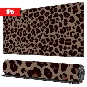 BHJLAXR Leopard Pattern Mouse Pad, Rectangle Gaming Mouse Pad, Non-Slip Mousepad, Office Desk Keyboard Mouse Mat for Home Office Game Room Desk