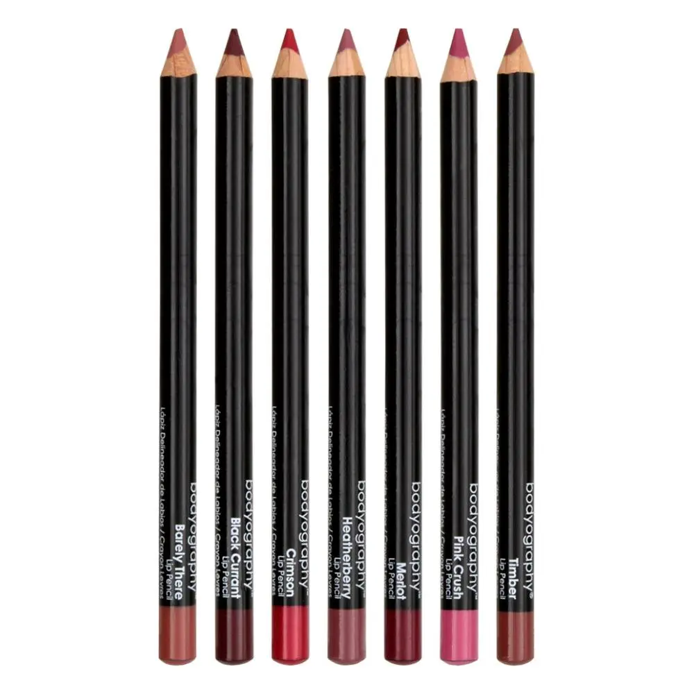 Bodyography Pigment-Rich Lip Liner Pencil - Durable, Long-Lasting Vegan Formula with Coconut Oil, Vitamin E, Vitamin C, CI 77499 - Clean Beauty Cosmetic, Gluten-Free, Cruelty-Free Lip Defining Makeup for Adults