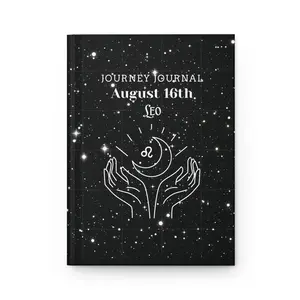 Astrological Journey Journal for Leos, Unicorn Gifts, Spiritual Writing Notebook, Birthday Gift, Affirmation Journal, Celestial Notebook