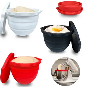 Foldable Silicone Bowl Liner, Mixing Bowls, Thickened 5 Quart Replacement Bowl Insert, Heat Resistant Easily Cleaned Cooking & Baking Accessory