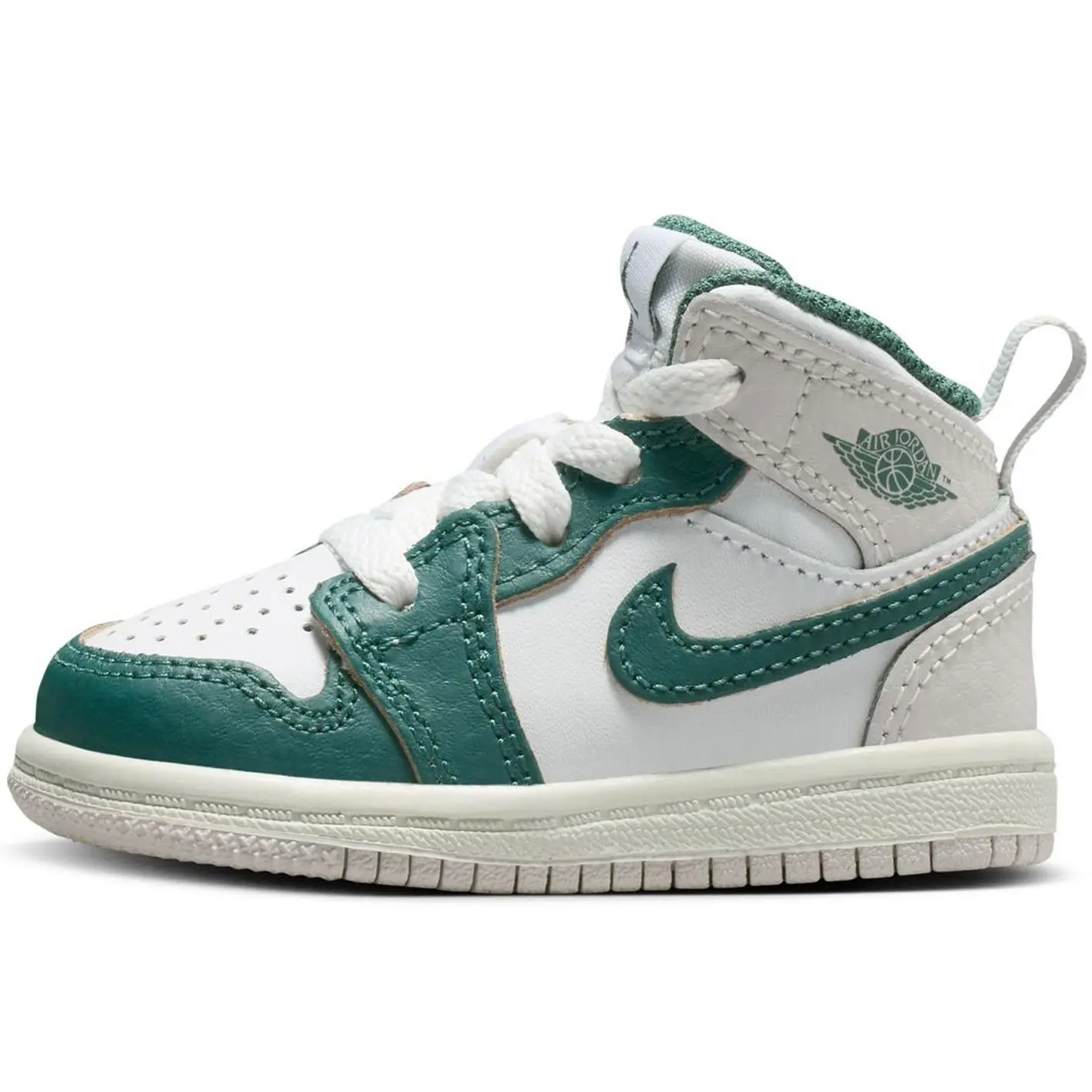 Toddler's Jordan 1 Mid SE White/Oxidized Green-Sail (FQ8086 103)