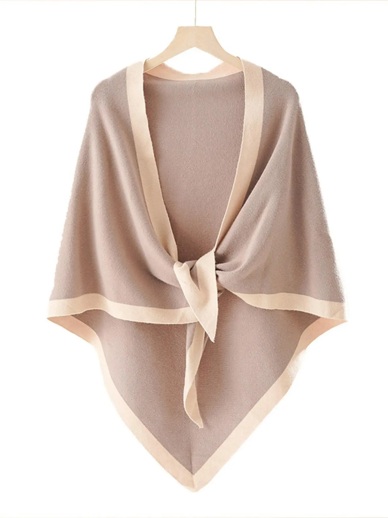 Women's Solid Color Shawl Wrap with Tie, Tignon Scarf, Casual Versatile Scarf for All Seasons, Fashion Accessories for Women & Girls