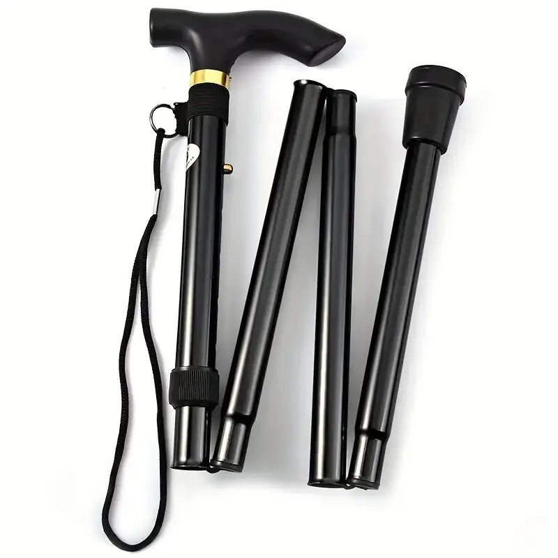 Adjustable Height Folding Hiking Stick, 1 Count Lightweight Aluminum Alloy Telescopic Hiking Stick with Combination Lock, Portable Hiking Stick for Hiking & Mountaineering Hiking Stick Pole, Hiking Gear, Retractable Sticks