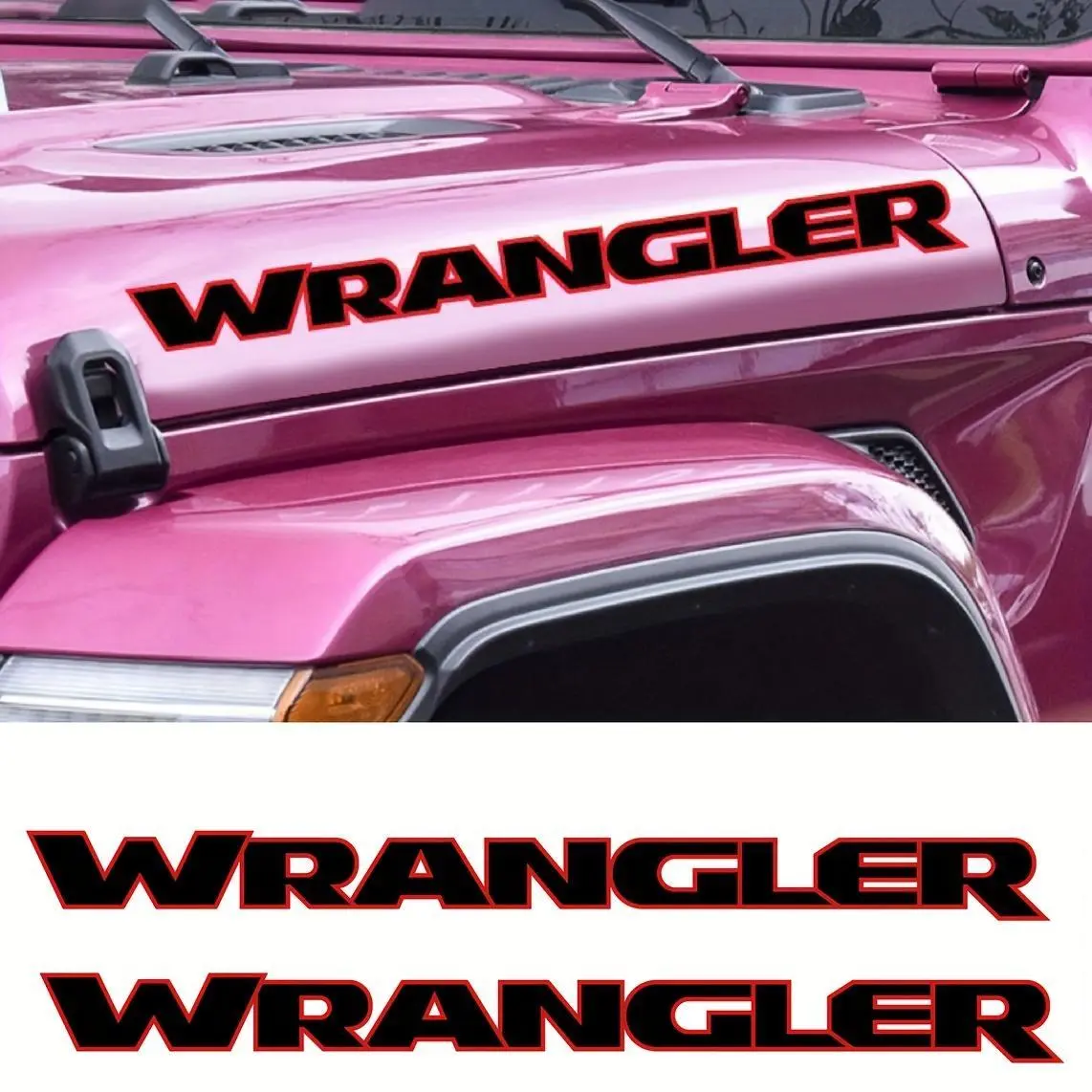 2-Pack Car Hood Vinyl Stickers, Durable & Easy to Install Automobile Decals for Jeep Wrangler, Car Vehicle Decoration & Vehicle Accessories, Car Styling Decals, Decal For Cars