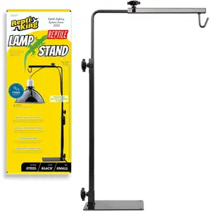 Adjustable Reptile Lamp Stand, Heat Lamp Fixture Stand for Terrarium, Holds Reptile Light Fixture and Heating Bulbs, Max Terrarium Height 13.5 inches