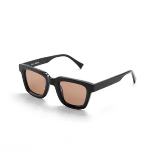 Women's 90s-Inspired Chic Rectangle Sunglasses, Chunky Minimalist Square Frame, UV400 Protection, Polarized Brown Vintage Lenses, Large Frame, 90S-Inspired Women's Sunglasses, Chic Women's Sunglasses