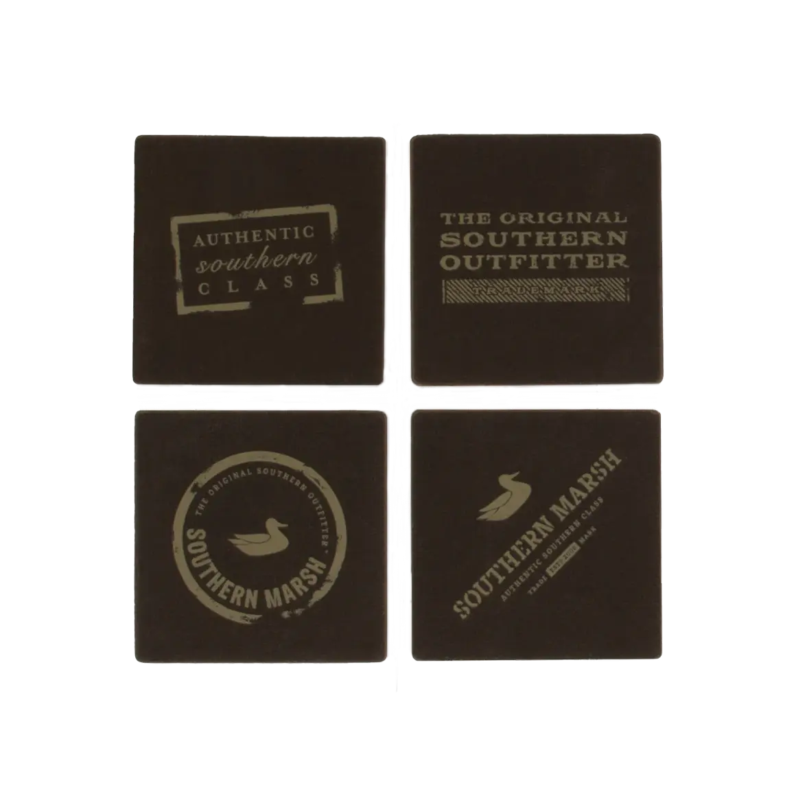 Waxed Canvas Coaster Set - Authentic