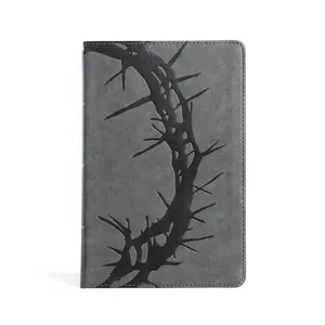 CSB Large Print Personal Size Reference Bible, Charcoal LeatherTouch Crown of Thorns, Red Letter, Presentation Page, Cross-References, Full-Color Maps, Easy-to-Read Bible Serif Type