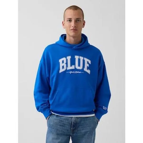 Gap Men's Get Blue Heavyweight French Terry Logo Hoodie