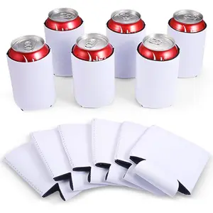 Sublimation Blanks 12 Pack Collapsible Insulated Reusable Can Cooler Sleeves for DIY Weddings Bachelorette Parties Party Favors