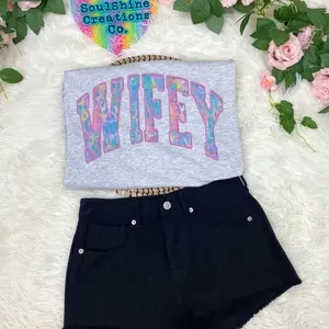 Wifey Leopard Graphic Tee Shirt Tshirt