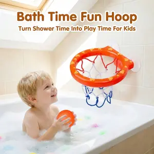 4-piece set basketball hoop + ball toy, playable in bathroom and living room, mini suction basketball hoop for babies, kids basketball toy, portable basketball hoop, for ages 2-4, Basketball Goal