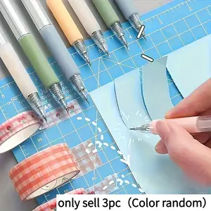 3pcs Retractable Hand Carving Knife Pen Set, Precision Engraving Tool, School Stationery, Portable Lightweight Plastic, Artisan Supplies, Cutting