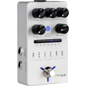FS02 Reverb Pedal Stereo Guitar Effects with 7 Storable Preset Slots 7 Reverb Effects Room Hall Church Cave Plate Spring Mod True Bypass Trail On