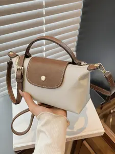 New Colorblock Mini Satchel Bag, Fashion Versatile Clutch, Casual Shoulder Bag, Crossbody for Daily Use, Office Commute, Party, Shopping