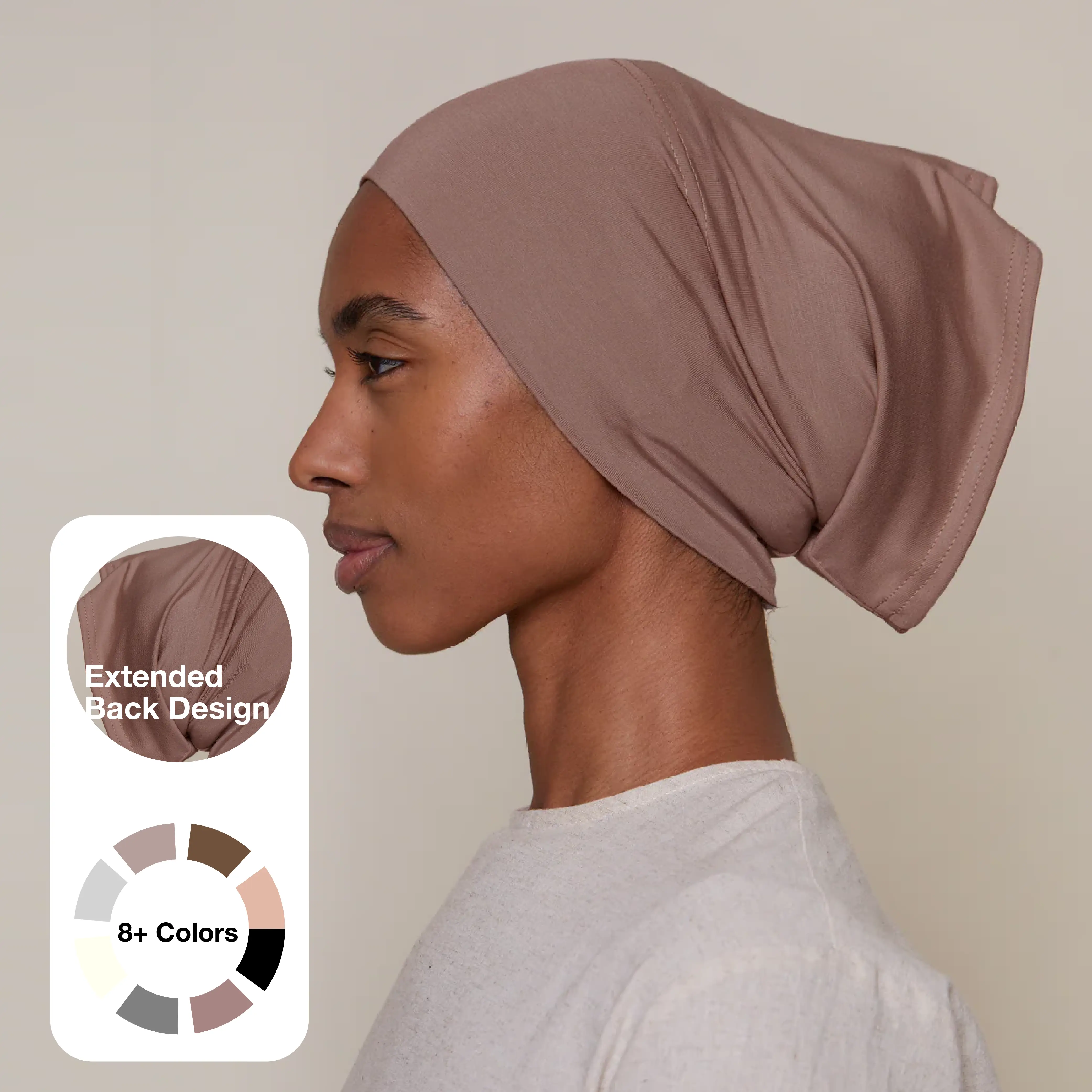Voile Chic Bamboo Tube Underscarf – Secure Fit, Non-Slip, Extra Hair Coverage