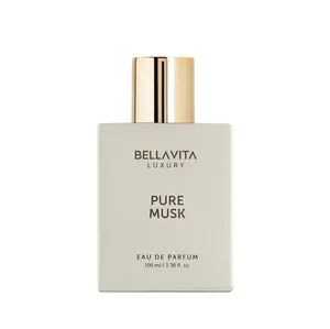 BellaVita Luxury’s Pure Musk | Perfume for Men & Women | Lily of the Valley, Sandalwood and Tonka | EDP | Woody, Floral & Long-lasting | 3.38 Fl.oz