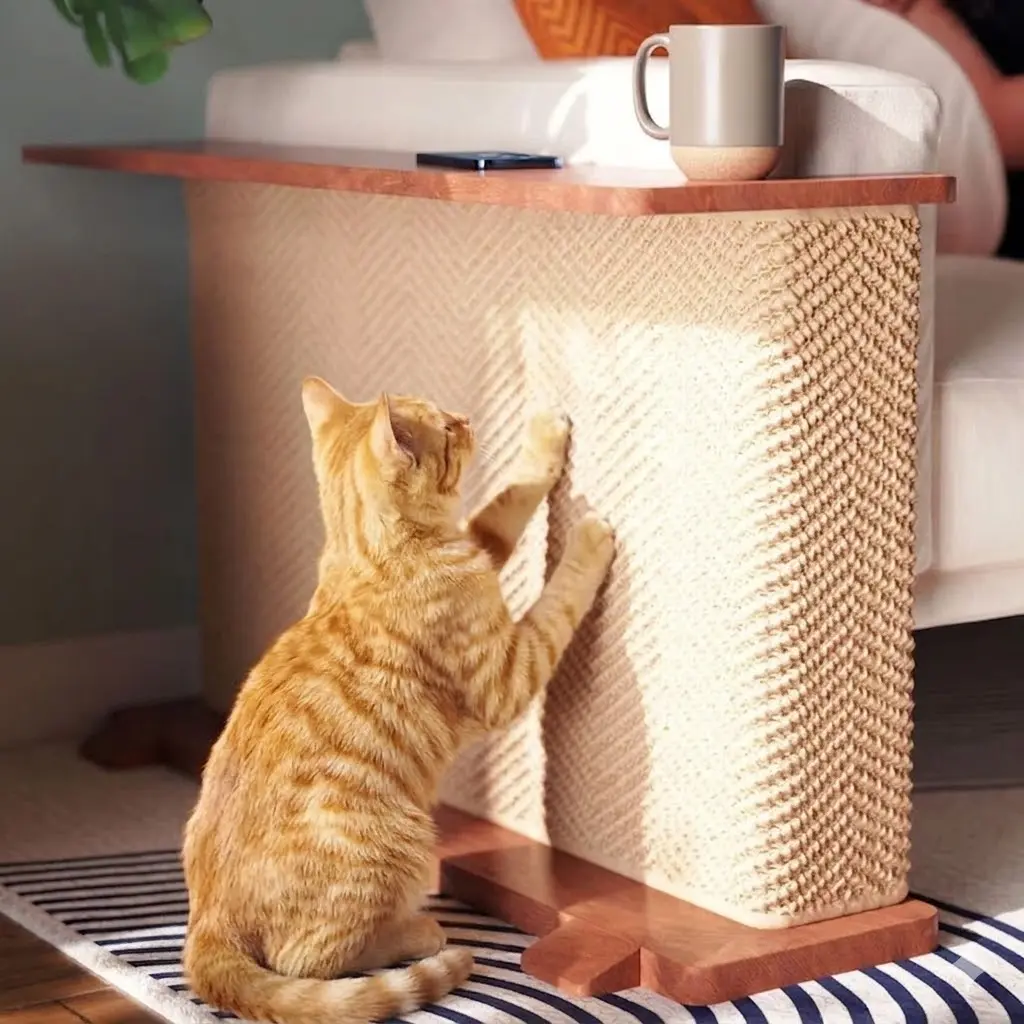 Cat Scratching side table, Cat Scratcher for Sofa, Cat Nail Scratcher, Cat Scratching Pad for Couch Protection, Furniture Protector & Cat Scratching Pad